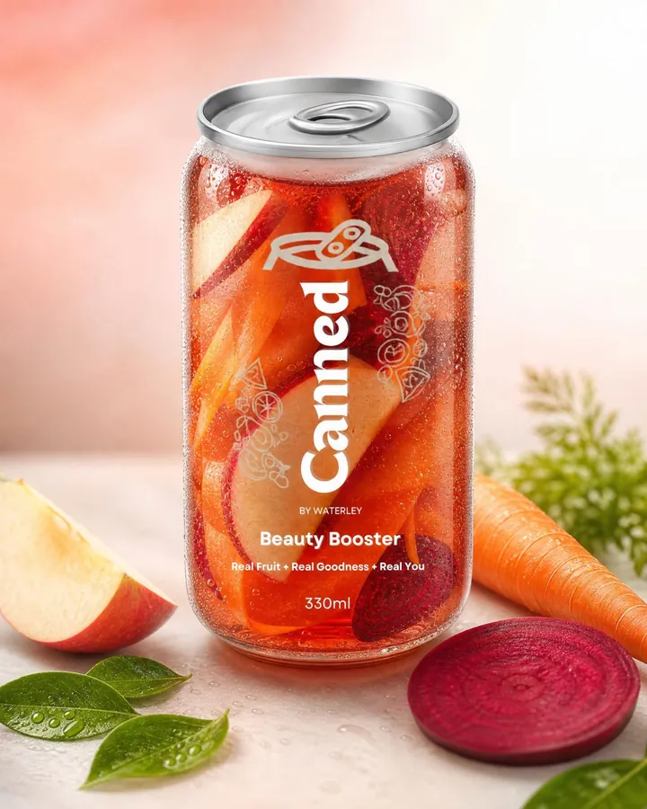 Canned by Waterley - Beauty Booster — apple, beetroot, carrot premium cold-sealed can in Lahore